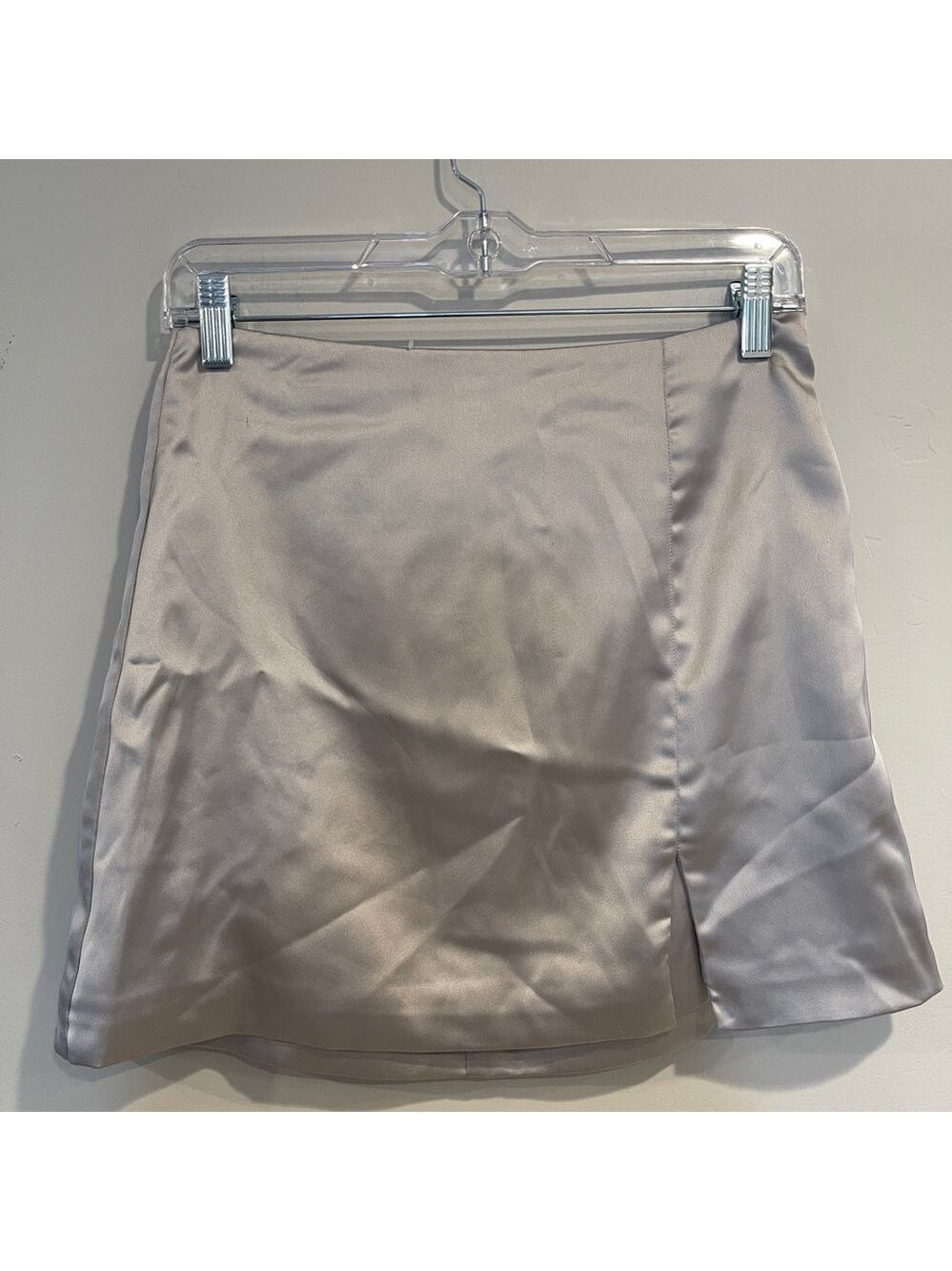 NWT Wild Fable Silver Asymmetrical A-Line Mini Skirt Size XS